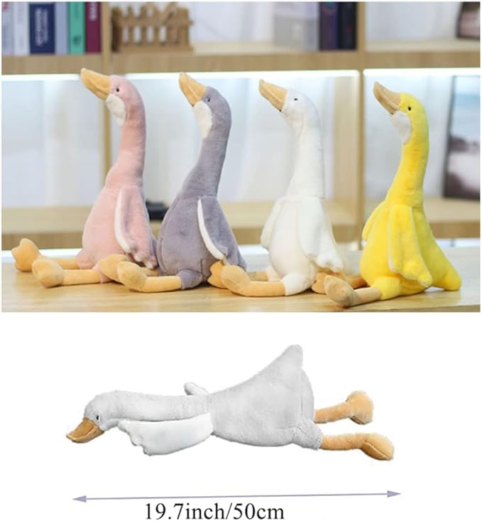NatureMan 19.7" Swan Stuffed Animal, Cute Soft Goose Toy Plushie Pillow Doll ThrowHugging Cushion Birthday Gifts - Perfect Companion for Kids