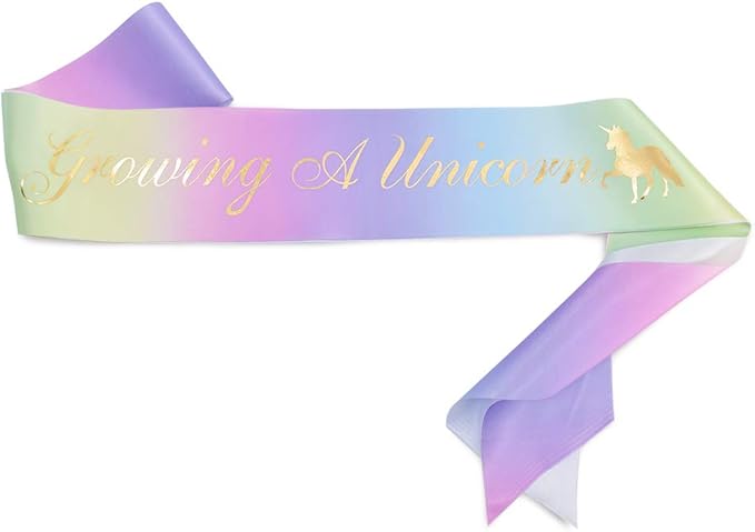 "Growing a Unicorn" Sash - Baby Shower Sash Unicorn Baby