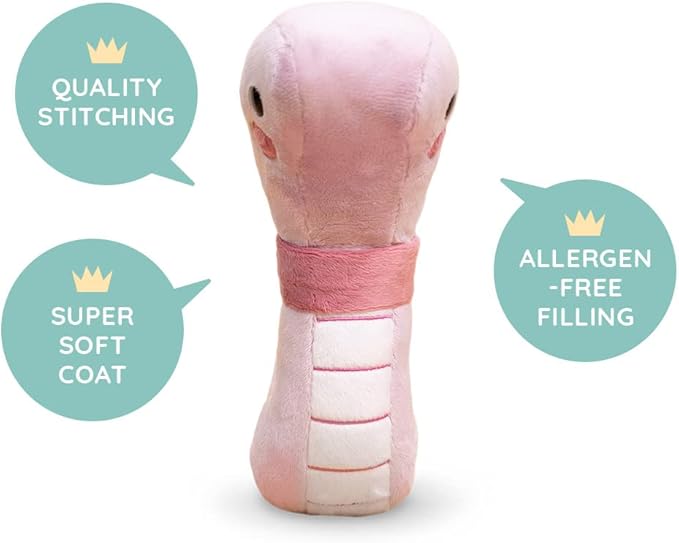 Bellzi Worm Cute Stuffed Animal Plush Toy - Adorable Soft Worm Toy Plushies and Gifts