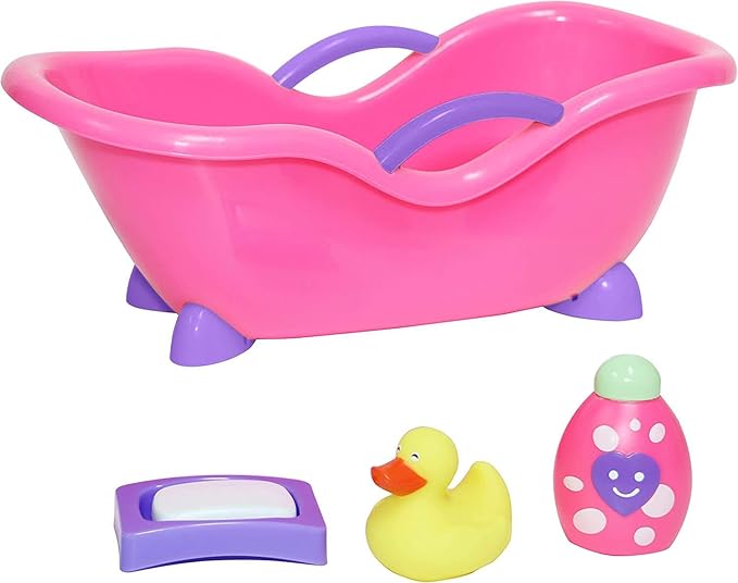 JC Toys Deluxe Doll Accessory Bundle | High Chair, Crib 11" | 11" La (81453)