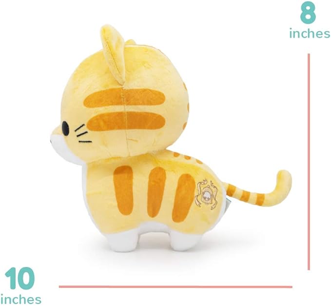 Bellzi Tabby Cat Cute Stuffed Animal Plush Toy - Adorable Soft Orange and White Cat Toy Plushies and Gifts