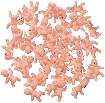 1.2" King Cake Babies Mini Plastic Babies for Baby Shower 30Pcs(Latin)