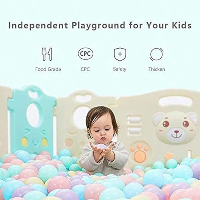 MoonxHome Ball Pit Balls for Toddlers, BPA Free Crush Proof Plastic Toy Balls for Ball Pit 2.15 Inch 100…