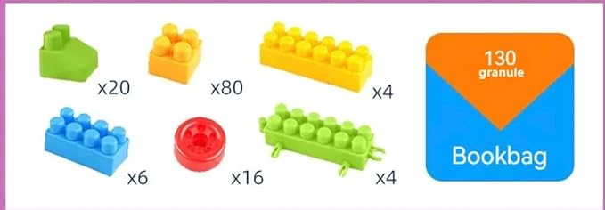 Baby Building Blocks, Kids Building Blocks Toys for 1 2 3 4 5 Year Old Boys Girls Toddlers 130 PCS