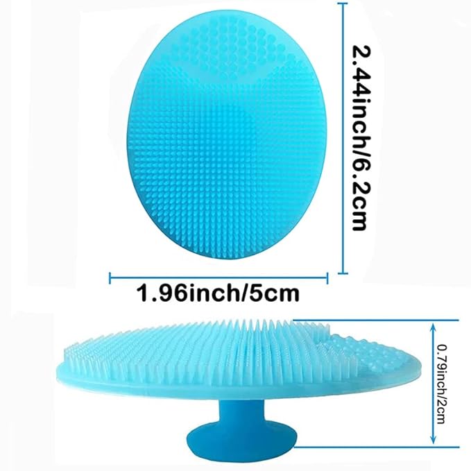 Baby Bath Brush, Baby Cradle Cap Brush, Silicone Massage Brush, Baby Comb, Children's Comb(3pcs) (Blue)