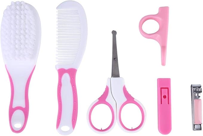 Baby Grooming Kit,Baby Healthcare and Grooming Kit,6pcs Baby Care Tools, /Blue for Nursing Baby Heath and Grooming,a New or Experienced Parents