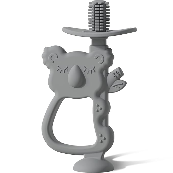 Moonkie Teething Toy, Safe & Easy to Hold BPA Free Silicone Teethers 360° Baby 6-12 Months
