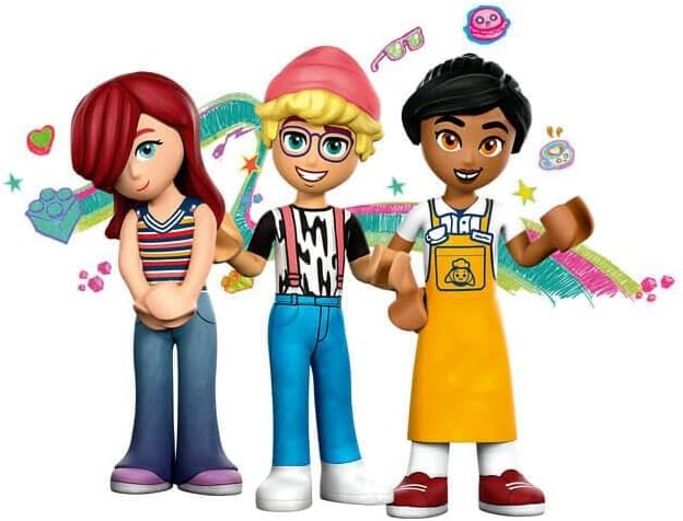 LEGO Friends Heartlake City Cafe Toy for Children - Building Pastry - Creative Hobby and Gift Idea for Girls and Boys from 6 Years - 3 Mini Dolls and a Dog 42618