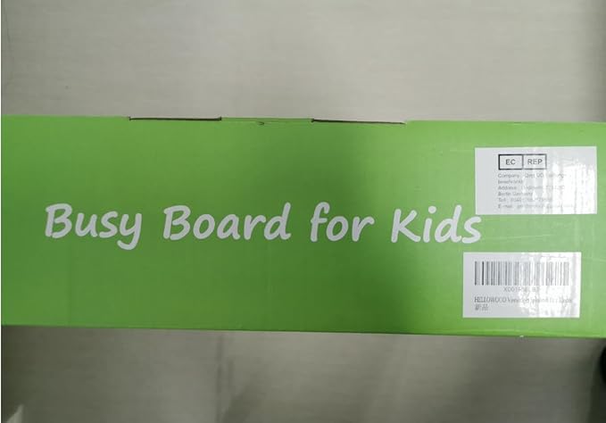 HELLOWOOD Wooden Busy Board for Toddlers 1-3 2-4, Montessori Learning Toy with 19 Eductional Activities