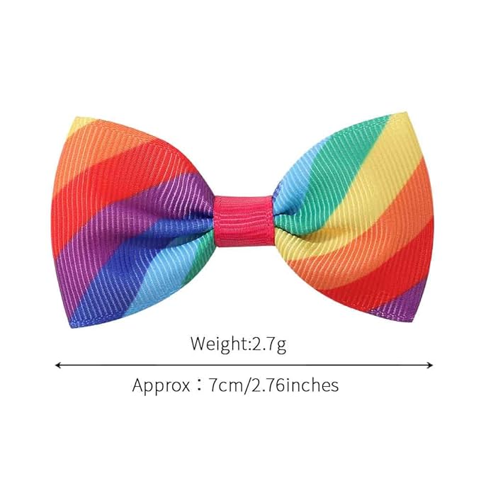 Baby Rainbow Snap Clips Bow Toddler Rainbow Clips Bowknot Infant JHP05 (2