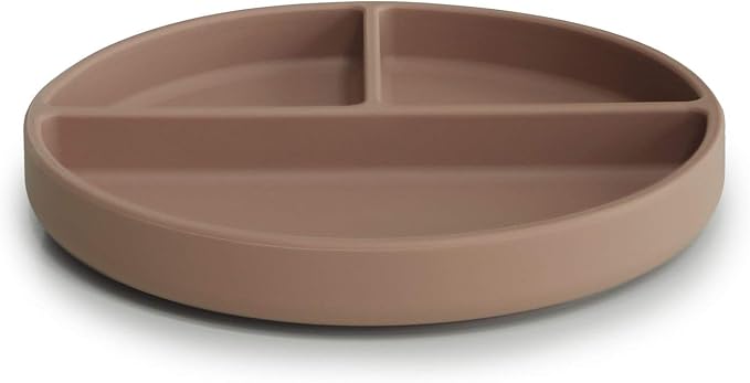 mushie Silicone Suction Plate | BPA-Free Non-Slip Design (Natural)