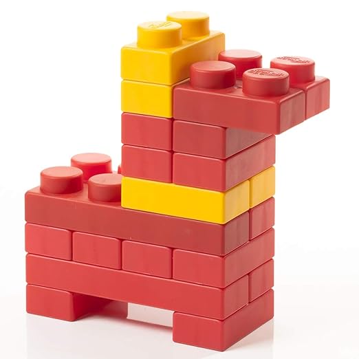UNiPLAY Basic Soft Building Blocks — Cognitive Development Toy, Educational Blocks, Interactive Sensory Chew Toy for Ages 3 Months and Up (36-Piece Set)