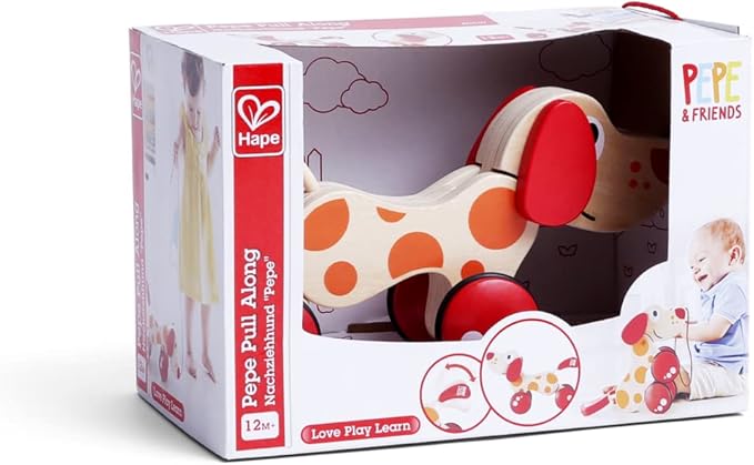 (1, 40 x 40 cm) - Hape E0347 Pepe Pull Along