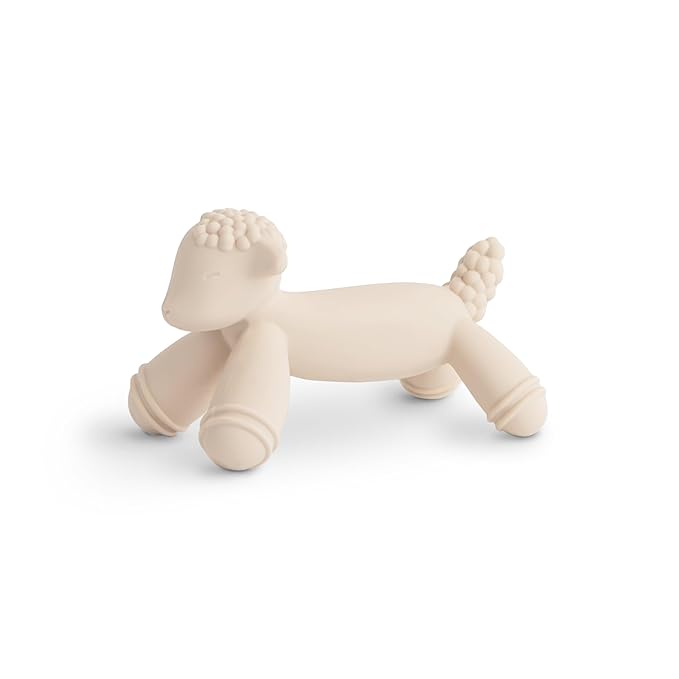 mushie Silicone Baby Teether Toy | Lamb Figurine Teether