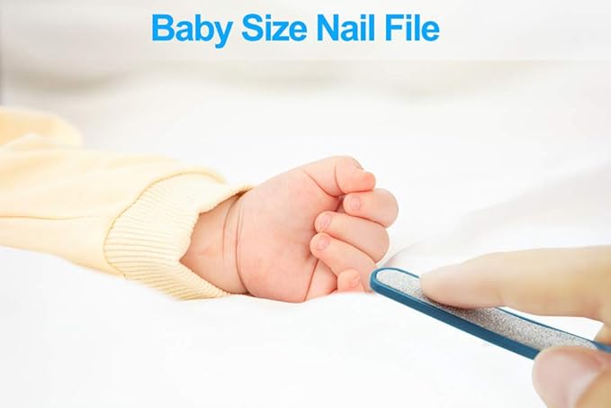 Socub Baby Nail Kit, Baby Nail Clipper, Scissor, Nail File, Tweezer, 4-in-1 Baby Grooming Kit Set for Newborn, Infant, Toddler, Blue