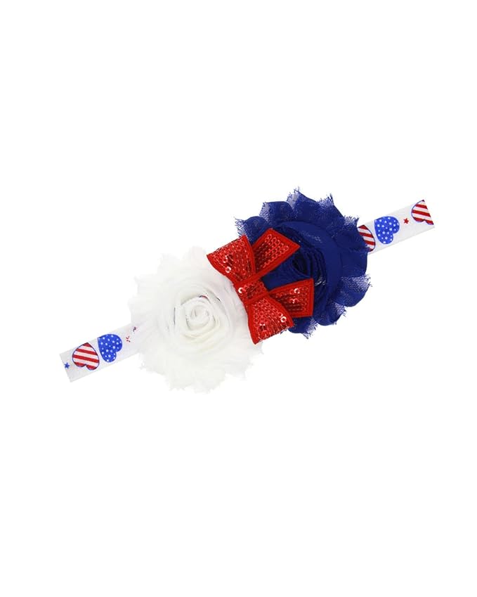 BBTDIN Patriotic Flower Baby Headband 4th of July Flower Hair JHN45 (A2)