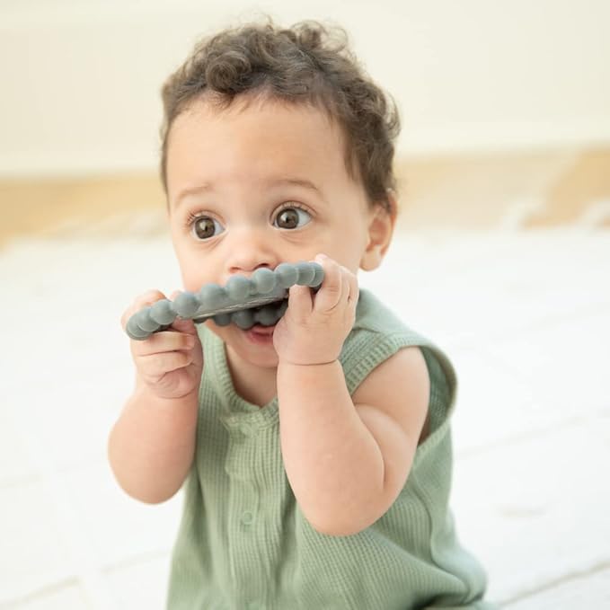 Bella Tunno Happy Teether ??Soft & Easy Grip Baby Teether Toy, Silicone Teether Ring to Help Soothe Gums