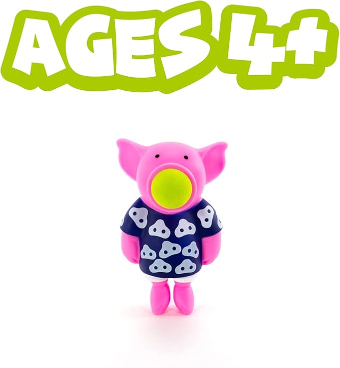 Hog Wild Pig Popper Toy - Shoot Foam Balls Up to 20 Feet 6 Balls 4+