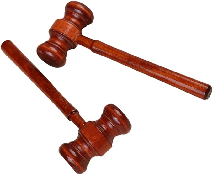 ibasenice Toddlers Hammer Costume Accessories - 2pcs Wooden Toddlers Toys