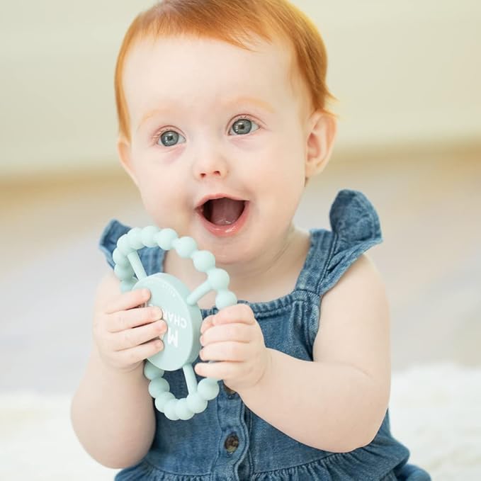 Bella Tunno Happy Teether ??Soft & Easy Grip Baby Teether Toy, Silicone Teether Ring to Help Soothe Gums