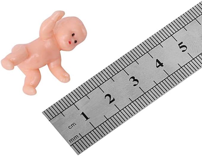 1.2" King Cake Babies Mini Plastic Babies for Baby Shower 30Pcs(Latin)