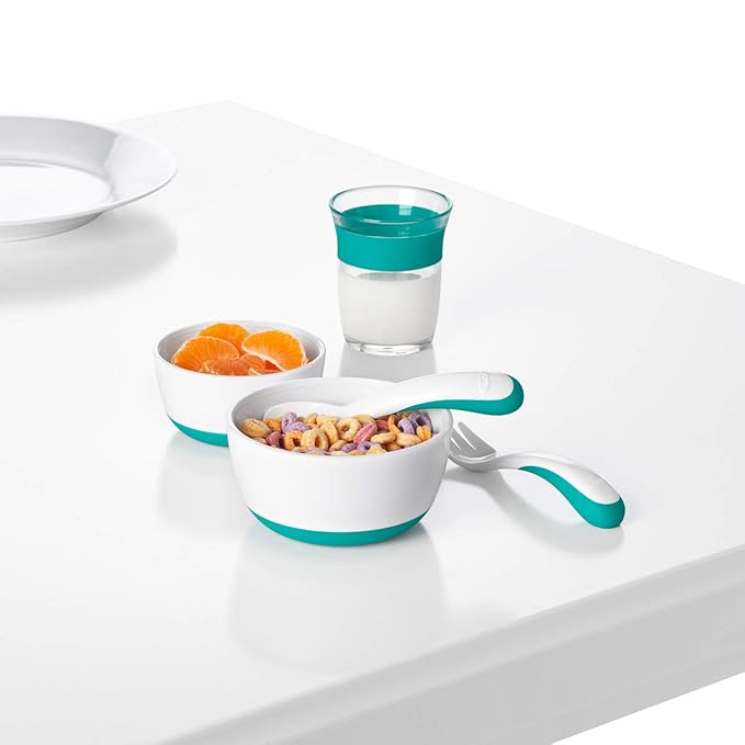 OXO Tot Plastic Fork & Spoon Multipack - Teal , 4 Piece Set (Pack of 1)