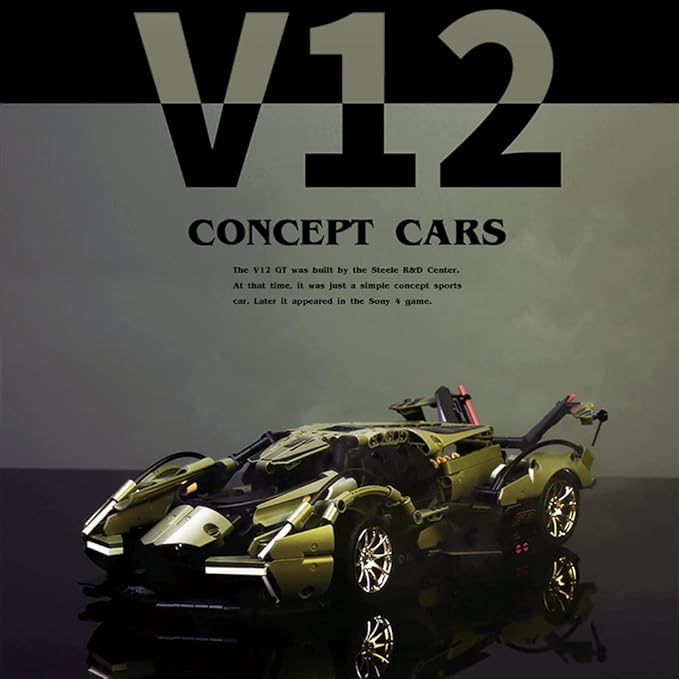 Mesiondy Sports Car Building Blocks Toys Boys or Adults Kits,1:14 MOC Building Set Raceing Car Model,Cars for Boys Age 12-16 8-14,(1039 Pieces)