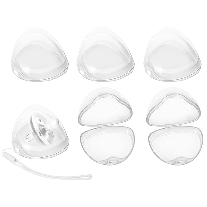 Pacifier Case,6 Pack BPA Free Pacifier Holder Case with Lanyard for Diaper Bag