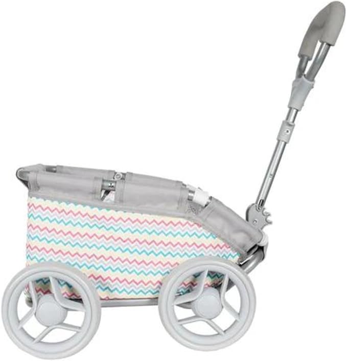Adora Creative Rainbow Zig Zag Baby Doll Wagon for Fun and Educational Pretend Play, Doll Accessory That Fits Most Dolls and Stuffed Animals 3+
