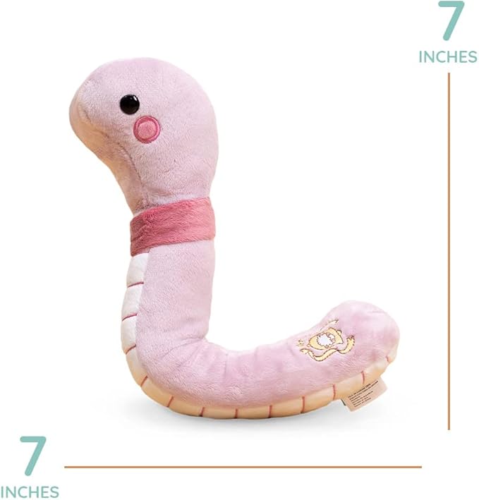 Bellzi Worm Cute Stuffed Animal Plush Toy - Adorable Soft Worm Toy Plushies and Gifts