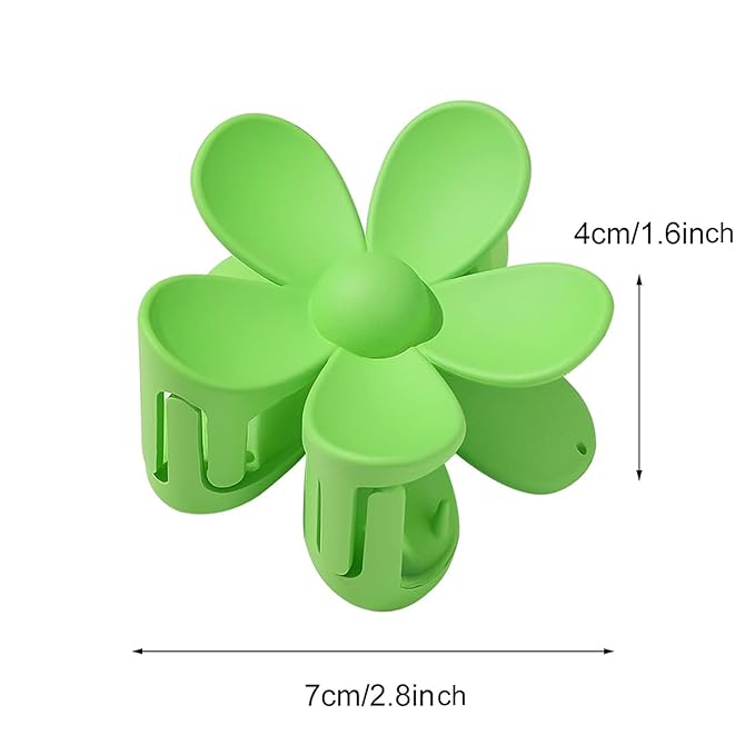 Light Yellow Hair Claw Clips Flower Shaped Plastic Jaw Clips