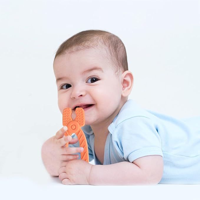 Fu Store 4 Pack Soft Silicone Teething Toys for Toddlers