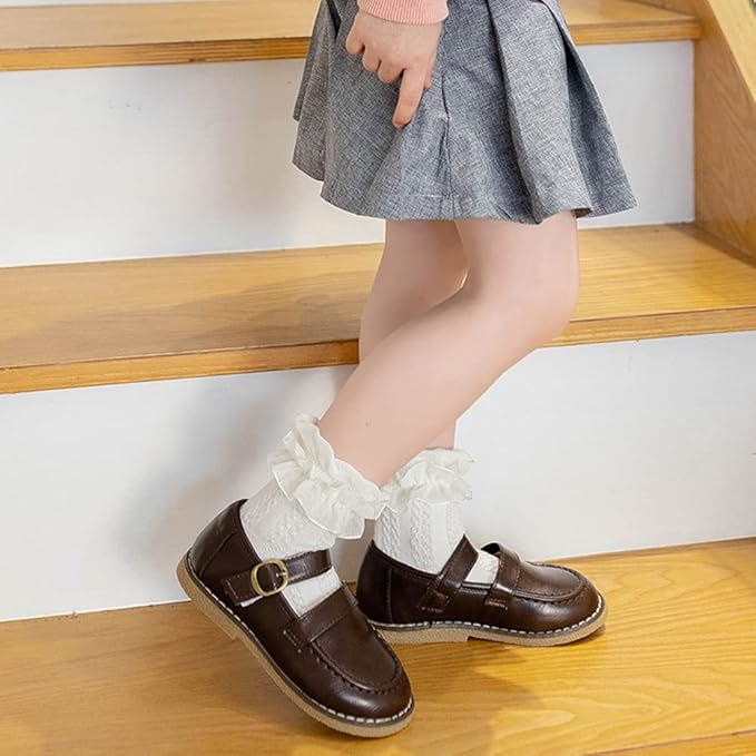 QandSweet Baby Girls' Eyelet Flower Socks Ankle Sock for Newborn