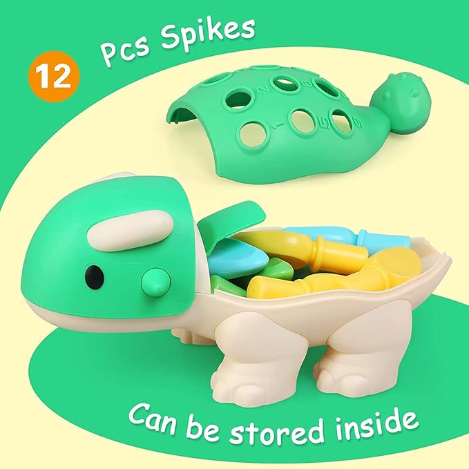Hirger Montessori Toys for Baby 1 2 3 4 Year Old: Fine Motor Dinosaur Toys for Kids 2-4|Toddler Learning Educational Toys for Birthday Gift Age 1-2 12-18 Months