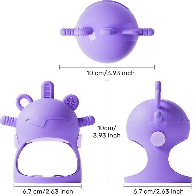 NCVI Baby Silicone Teether Hand Grip for 0-6 Months, Never Drop Baby Sucking Teething Relief Hand Held