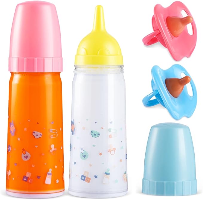JOYIN Doll Magic Bottle Set, 2 Disappearing Magic Milk & 2 Toy