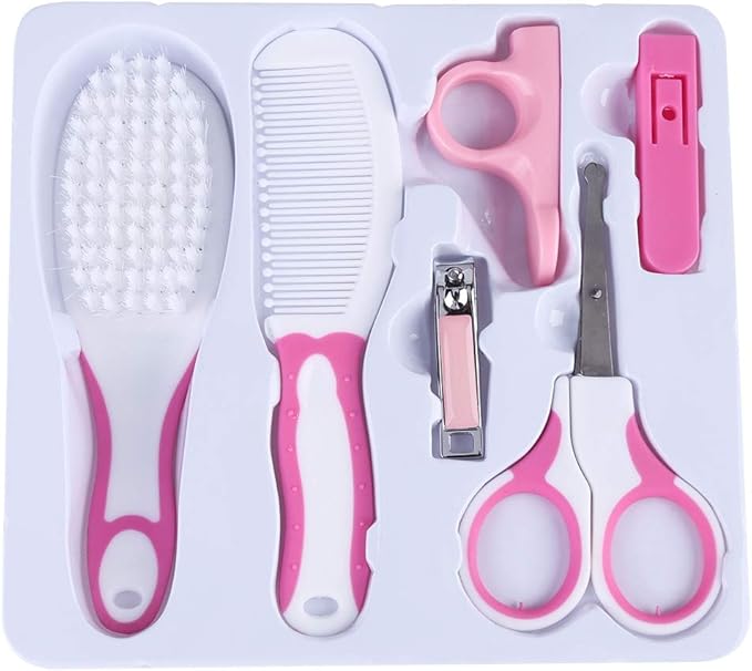 Baby Grooming Kit,Baby Healthcare and Grooming Kit,6pcs Baby Care Tools, /Blue for Nursing Baby Heath and Grooming,a New or Experienced Parents