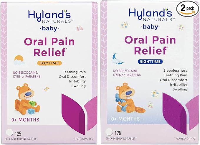 Hyland's Baby Day & Night Bundle, Soothing Tablets with Chamomilla 250 Count