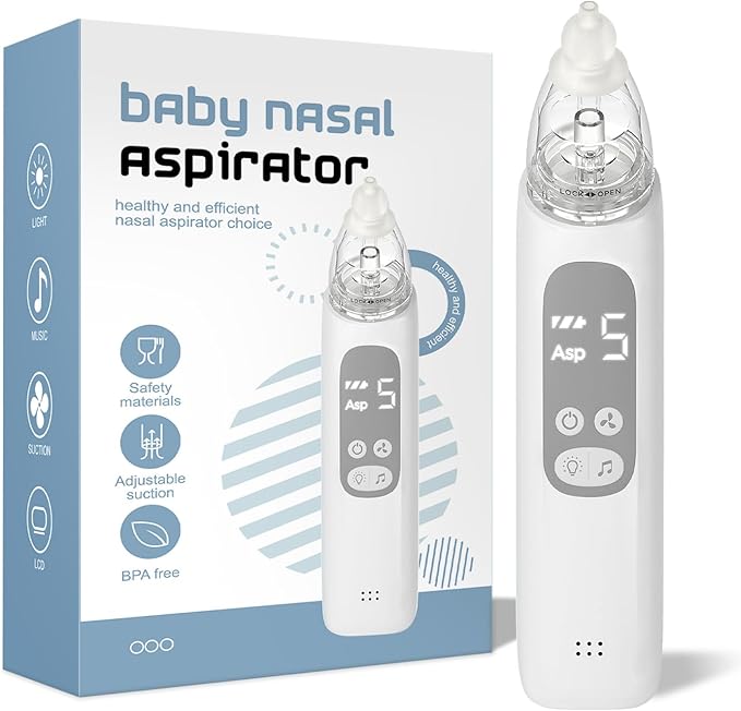 Baby Nasal Aspirator, Electric Nose Sucker with 5 Levels Suction