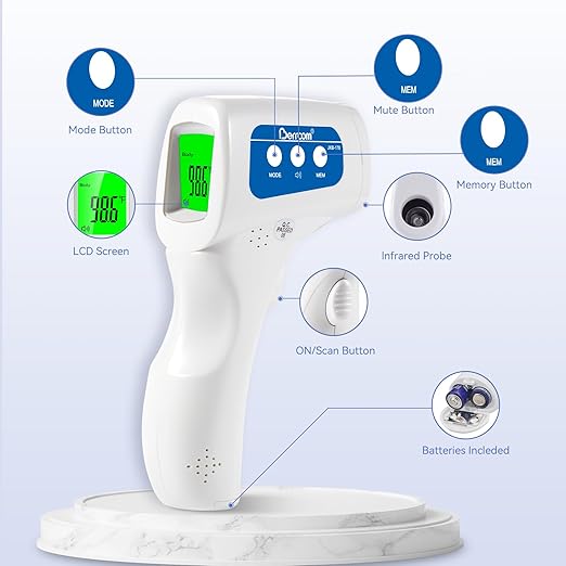 Berrcom Non Contact Forehead Thermometer Digital No-Touch Infrared Thermometer 3 1 for