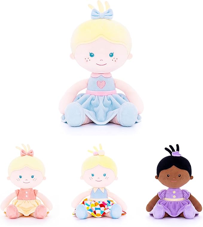 Onetoo Soft Baby Doll for Girls Plush Rag Doll Sleeping 14"