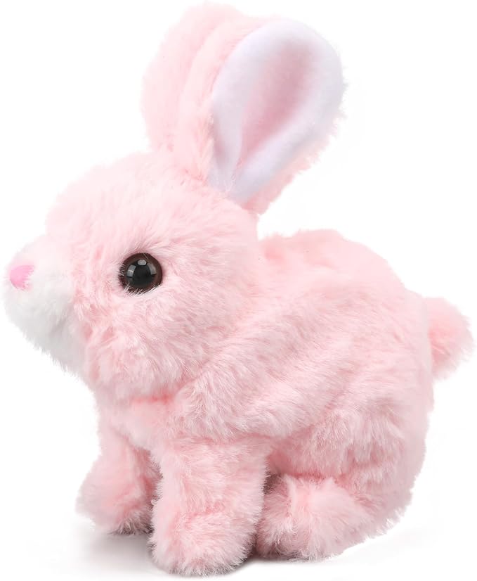 Hopping Walking Bunny Rabbit Toy with Sounds, Wiggling Ears