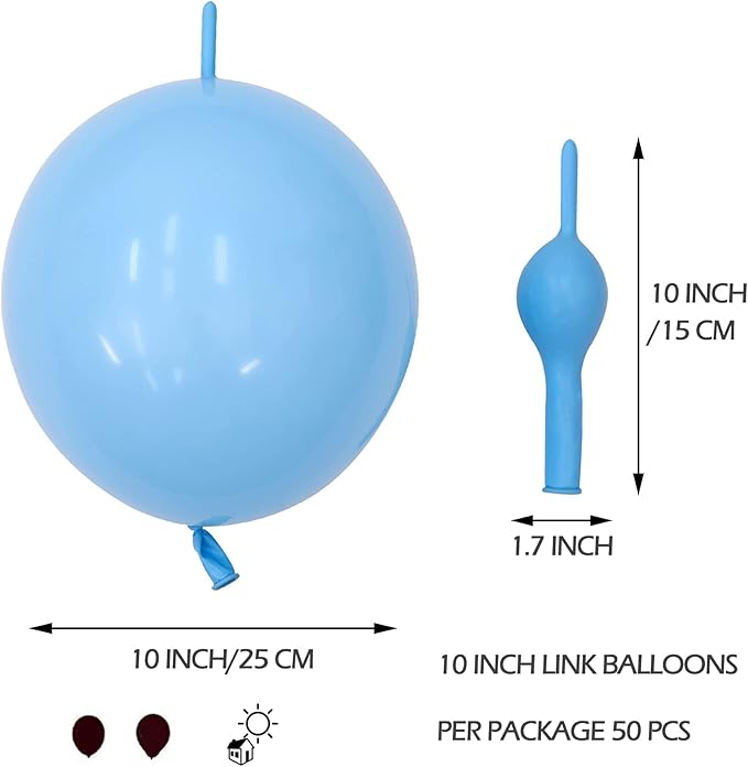 10 Inch Baby Pink Link Balloon 50 Pcs Quick Linkable