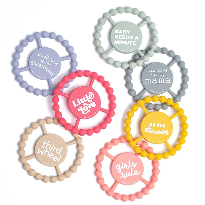 Bella Tunno Happy Teether ??Soft & Easy Grip Baby Teether Toy, Silicone Teether Ring to Help Soothe Gums