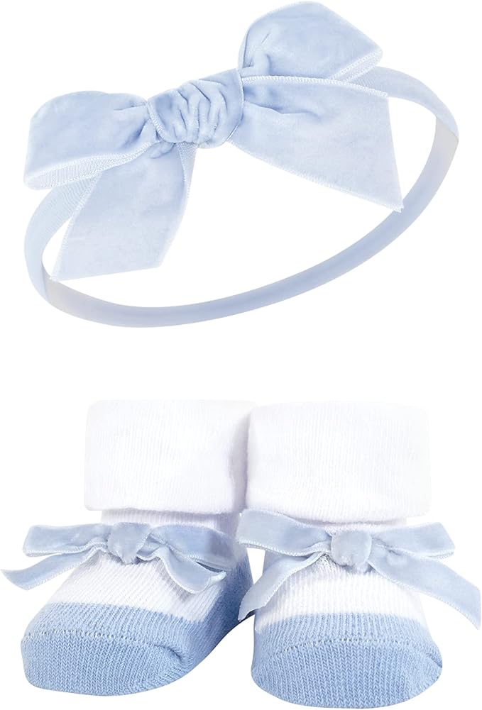 Hudson Baby Girl's Headband and Socks Giftset