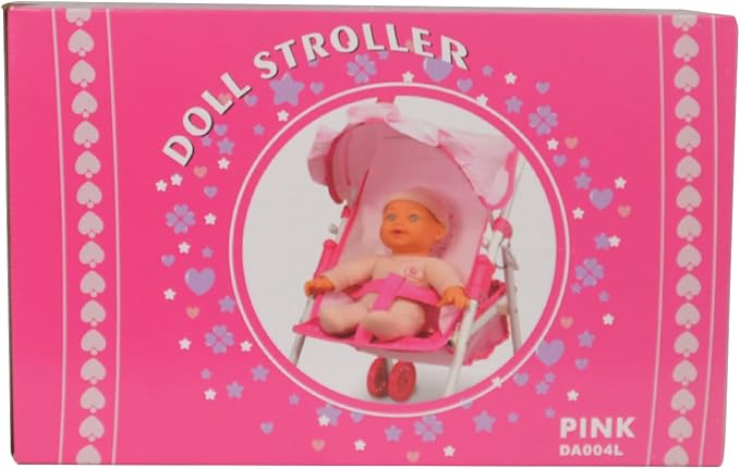 ANNIVIA Baby Doll Stroller Baby Doll Pram Baby Doll Carriage (DA004L Pink)…