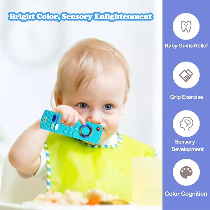 Baby Teething Toys, Food Grade Silicone Teether for Babies 3 6 12 18 Months