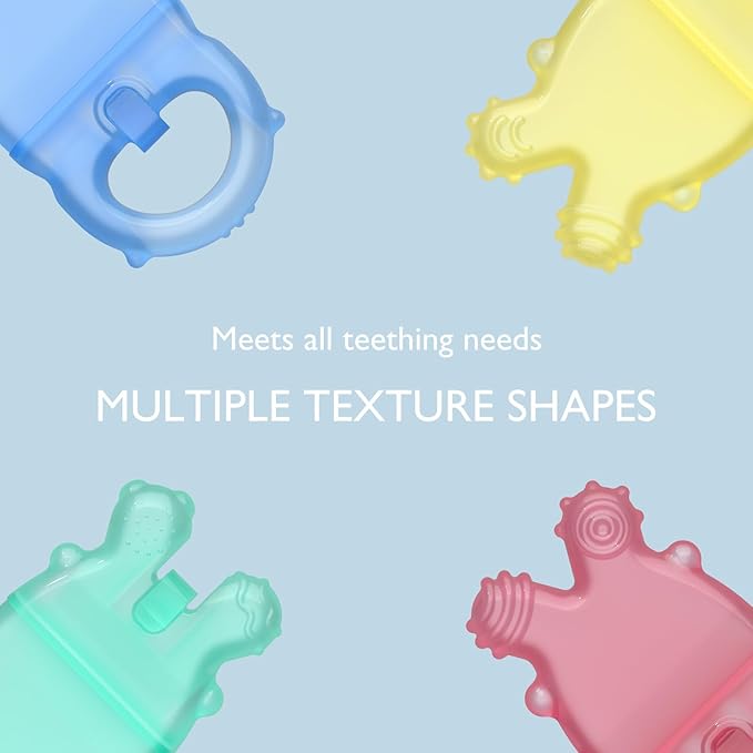 Momcozy Baby Teether Toys, Water Fillable Teether Silicone Cold Teether 0-12 Months, 2 Pcs