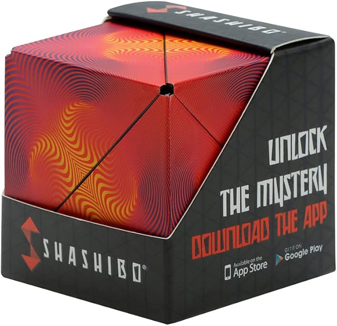 SHASHIBO Shape Shifting Box - Award-Winning, Patented Fidget Cube w/ 36 Rare Earth Magnets 70 Shapes,