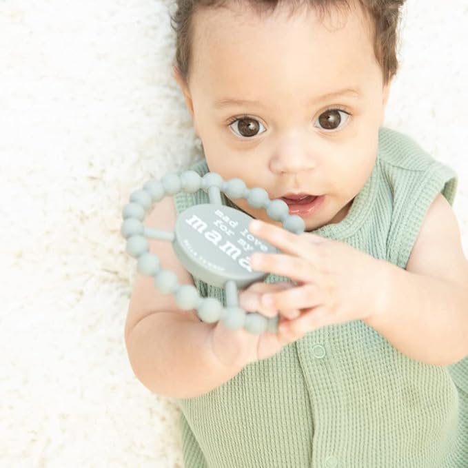 Bella Tunno Happy Teether ??Soft & Easy Grip Baby Teether Toy, Silicone Teether Ring to Help Soothe Gums